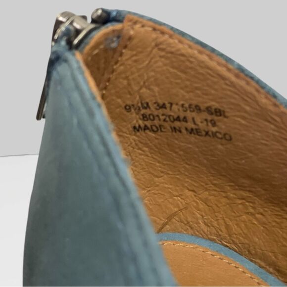 Frye Women's Ray Huarache Shootie Ankle Boots Blue, sz 9.5. Leather booties - Picture 6 of 12